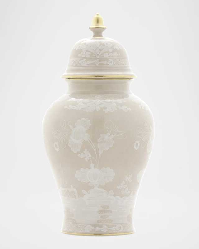 Oriente Italiano Meringa Large Potiche Vase - 15"